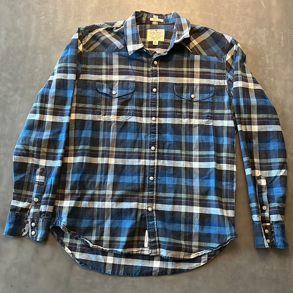 Lucky Brand Snap Button Shirt Size Medium